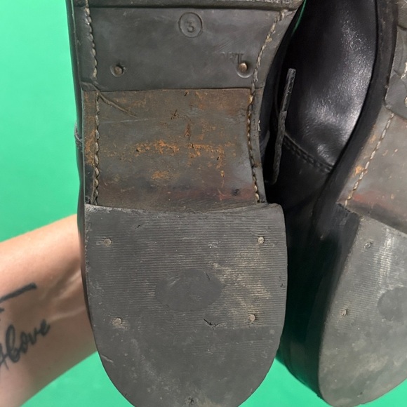 Classic Black Leather Men's Shoes vintage , handmade - Picture 9 of 11